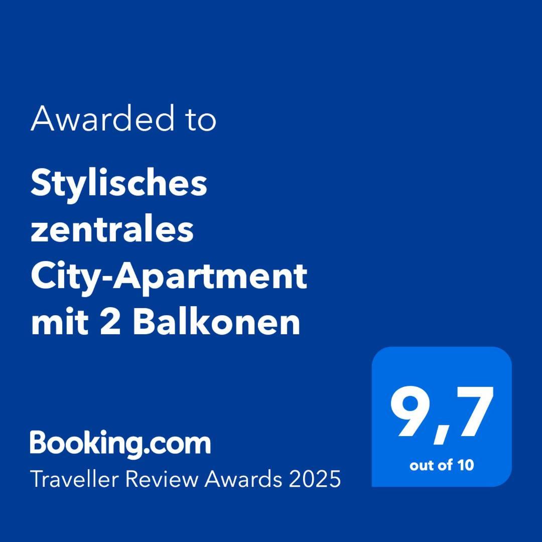 Stylisches Zentrales City-Apartment Mit 2 Balkonen Leipzig Bagian luar foto